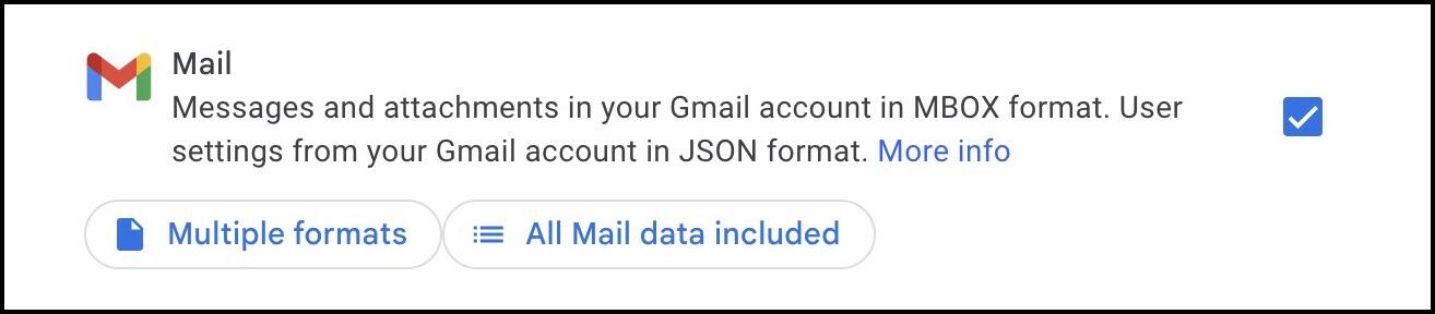Google Takeout Mail Content
